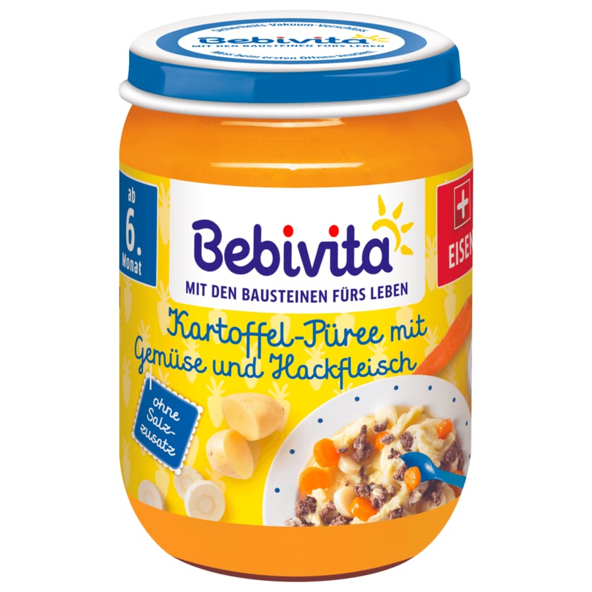 Bebivita Kartoffel-Püree mit Gemüse & Hackfleisch 190g